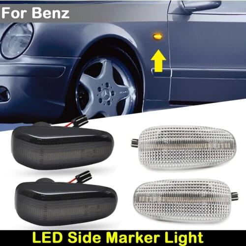For Benz Sprinter Vito W638 E/C/CLK/SLK-Class W210 W124 W202 W208 R170 S210 Car Front Amber Side Marker Light Turn Signal Lamp