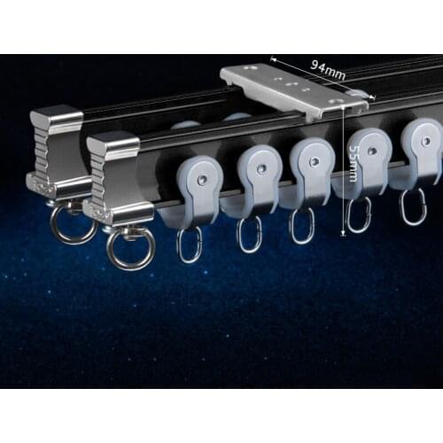 Two Colors Ivory Champagne Heavy Flexible Tracks for Bay Window Aluminum Alloy Silence Curtain Accessories