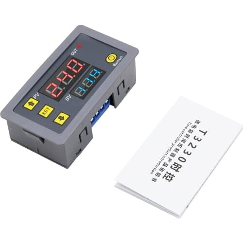 Dual LED Display AC 110V 220V Digital Time Delay Relay Cycle Timer Control Switch Adjustable Timing Relay Time Delay Switch