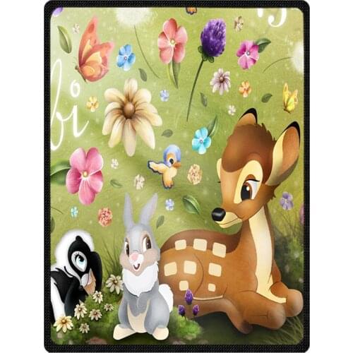 Home Textile Sofa/Bedding Throws Flannel Blanket Spring Autumn Warm Soft Bedsheet Bambi Blankets