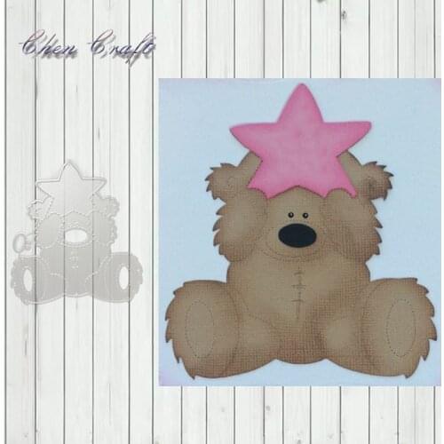 Sitting cartoon bear cutting mold Christmas mold metal cutting mold mold DIY scrapbook album stamp paper card embossing