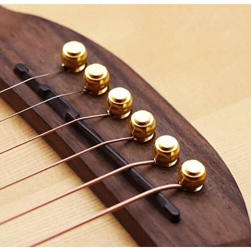 Guitar pure copper string nail fingerstyle folk guitar solid cone guitar brass string post extended Yanyin 6 pack