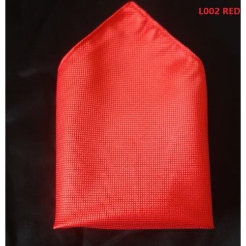 Ikepeibao Red Handerchief Checked Wedding Wine Hankies Men Tie Jacquard Woven Pocket Square