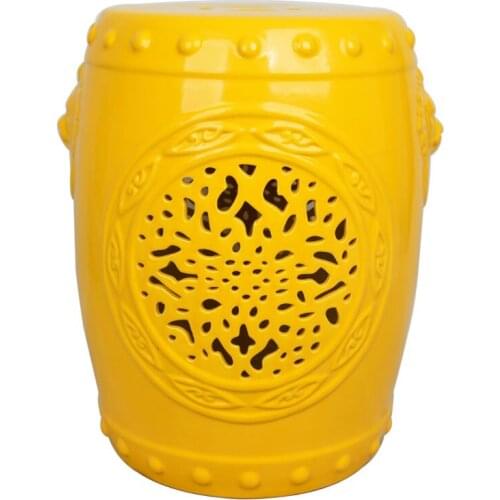 Jingdezhen indoor ceramic Antique home drum porcelain garden stool Glazed hand painted round stool garden china