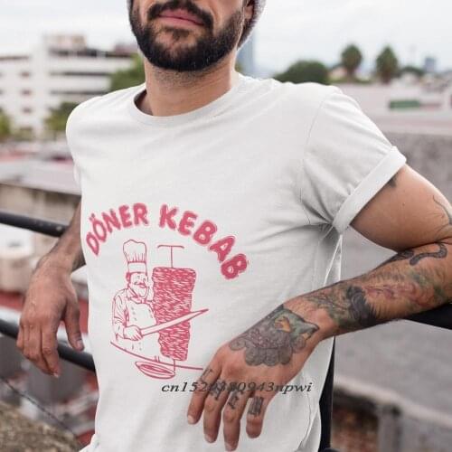 Hot Sale Summer Short Sleeve T Shirts Man Doner Kebab Donerspie Funny Tee Shirt Kebab T-Shirts Mens Premium T-Shirt Cotton Tops