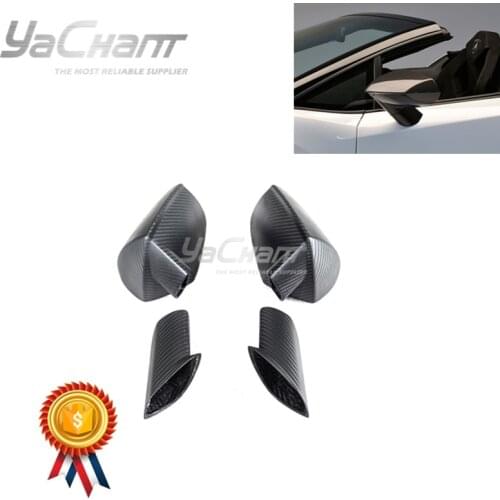 Dry Carbon Fiber Matte Finish Side Mirror Fit For 2011-2017 Aventador All Models Side Mirror Frame Caps Cover Replacement
