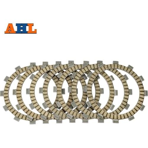 AHL Motorcycle Clutch Friction Plates Set For KAWASAKI KDX200 KDX125 KLX250 KL250 KDX 200 KLX KL 250 Clutch Lining #CP-00027