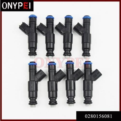Set of 8 Fuel Injector 0280156081 12567905 For Marine Mercruiser V8 350 MAG 5.0L 4.3L 6.2L