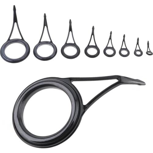 Fishing Rod Guides Kits 8PCS Mixed Size Fishing Rod Guide Set Tip Strong Line Rings Fishing Rod Guide Tip Top Repair Kit