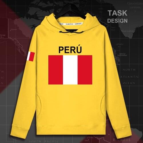 Peru Peruvian PE PER mens hoodie pullovers hoodies men sweatshirt streetwear clothing hip hop tracksuit nation flag Spring new