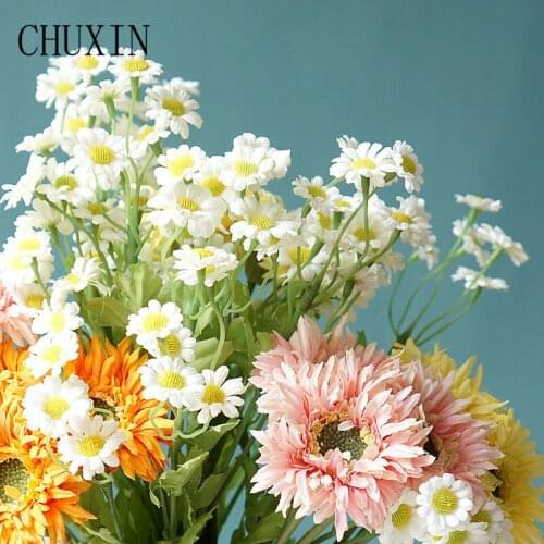 54cm plastic chamomile daisy artificial flower DIY wedding bouquet hotel office family room table decoration photo props