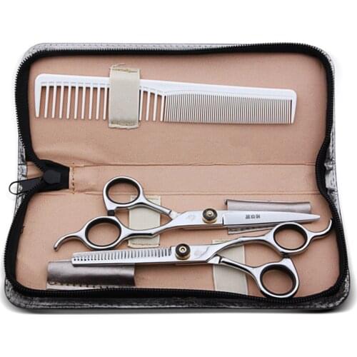 Pro Hair Cutting Scissors Set Stainless Steel Scissors Comb Kit Thinning Shears Hairdressing Shears Kit Barber Accessories