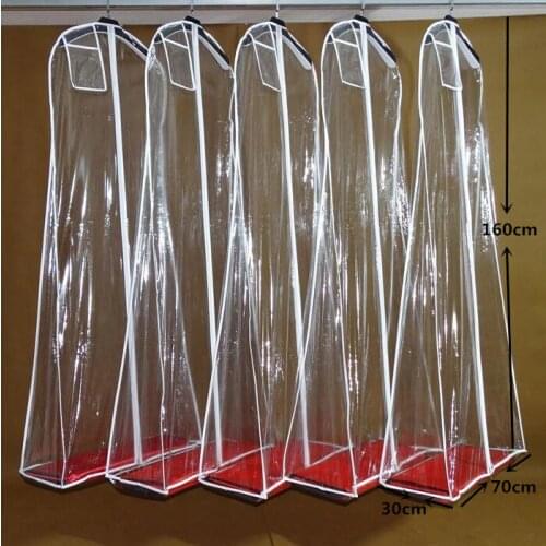 NIXUANYUAN Wholesale Transparent PVC 180*58*10 cm Wedding Dress Bag High Quality Plastic Petticoat Saving Bridal Gown Bag