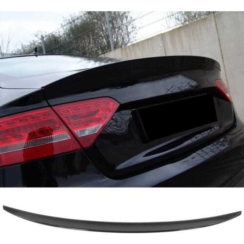 Trunk Lid Spoiler Carbon Fiber Style Fit for Audi A5 B8/B8.5 4-Door Sportback 2008 2009 2010 2011 2012 2013 2014 2015 2016