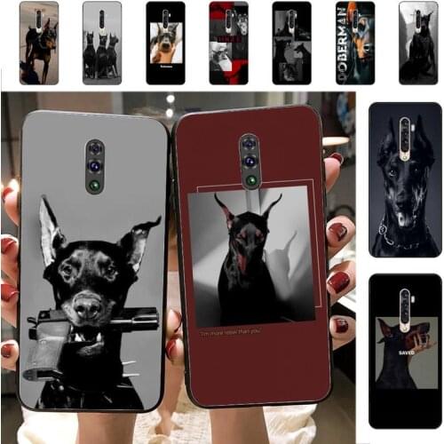 YNDFCNB Doberman animal dog Phone Case for Vivo Y91C Y11 17 19 17 67 81 Oppo A9 2020 Realme c3