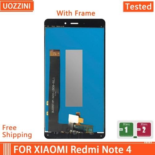 For Xiaomi Redmi Note 4 LCD Display and Touch Screen With Frame 5.5 Inch Tested For Xiaomi Redmi Note 4 Replacement Parts