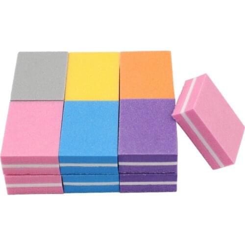 10/20/50pcs Portable Mini Nail File Buffer Sponge Nail Polishing Blocks Colorful Small Files Nail Polisher Manicure Tools