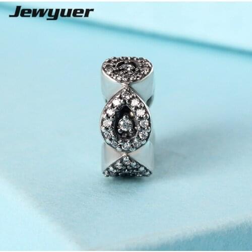 100% 925 sterling silver fine jewelry Cascading Glamour Spacer Charms fit bead bracelets DIY Memnon Memnon 2017 Autumn SP045