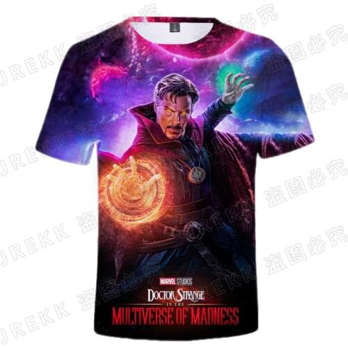 2021 Summer Marvel Doctor Strange 3D T Shirt Men Women Children Casual Boy girl Kids Streetwear Printed T-shirt Tops Cool Tee