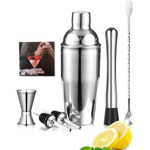 550ml/750ml Stainless Steel Cocktail Shaker Martini Boston Shaker For Bartender Drink Party Bar Tool