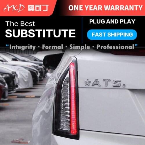 AKD Car Styling Taillights for Cadillac ATS-L ATS L LED Tail Light DRL Tail Lamp Turn Signal Rear Reverse Brake