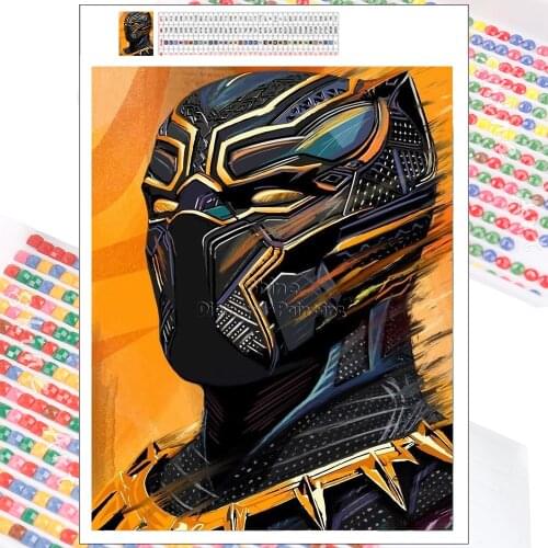 Diamond Painting Marvel Black Panther Art Cartoon Wakanda Animal 5D DIY Mosaic Embroidery Full Square Round Home Decoration Gift