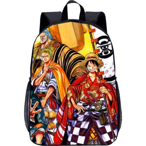 Anime ONE PIECE Bag For Kids Children Backpack School Bag Cool Cartoon Bag Boys Men Women Casual Travel Kids Gift