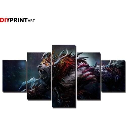 DOTA2 Ursa 5 Panel Wall Art Decor Paintings Picture for Living Room Home Decoration A1641