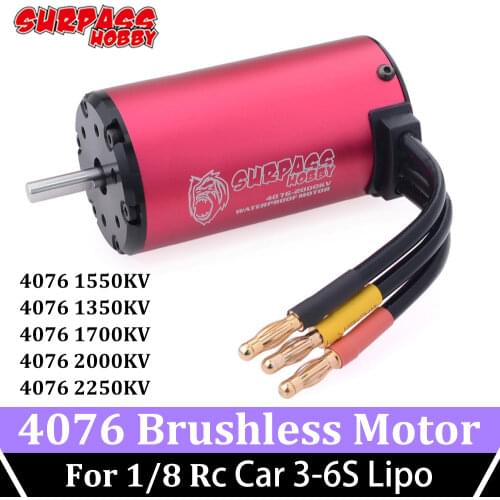 Surpass Hobby KK 4076 Brushless Motor Waterproof 1700KV 2000KV 2250KV 120A 150A ESC 3-6S for 1/8 RC Car Drift Racing HSP Wltoys
