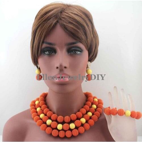 Earrings African Wedding Bridal Jewelry Set Dubai Wedding Beads African Beads Jewelry Set Women Fashion Free Shipping W13432