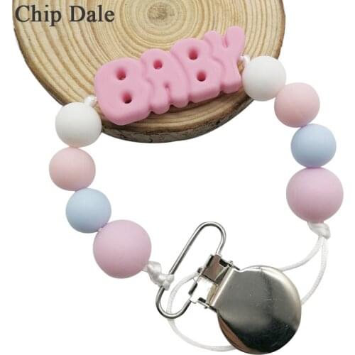 Chip Dale Baby Pacifier Clips Chain Metal Dummy Clip Nipple Soother Chain For Infant Pacifier Holder Baby Feeding