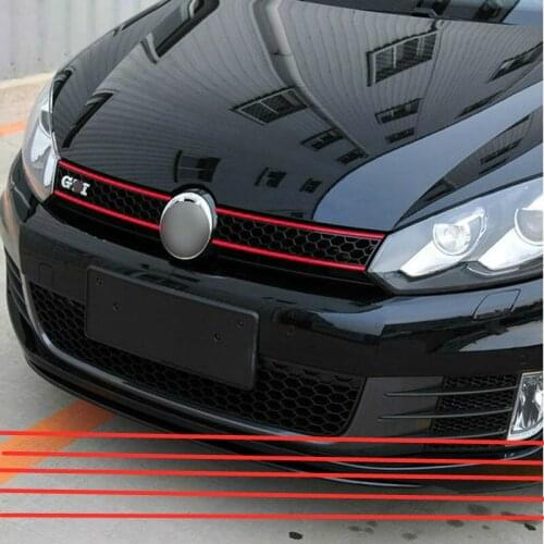 5Pcs/set Front Hood Bonnet Grille Decal Car Strip Sticker 6 Modified Color Car Sticker Reflective Car Sticker