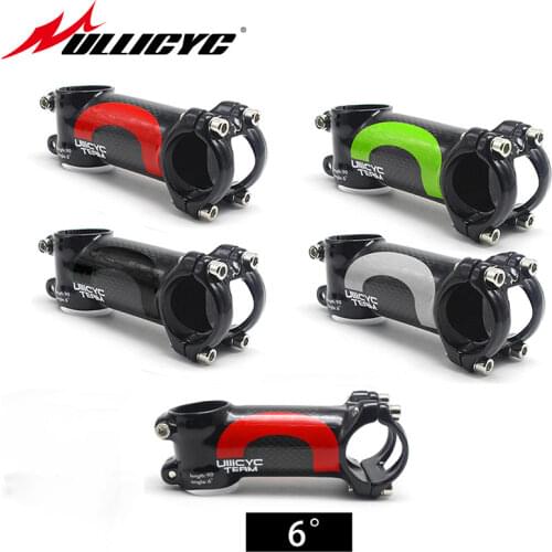 New Arrive Ullicyc 5 Color Alloy + 3k Carbon 6 Degree Stem Mountain Bike Road Bike Stem Frok 28.6mm Bar 31.8mm