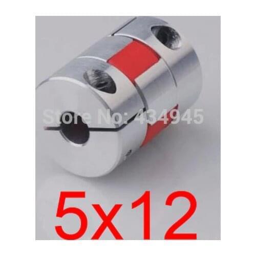 New 5x12 5mm 12mm aluminium flexible shaft Jaw spider Plum Coupling servo motor rolling ball screw coupler CNC Encoders D25 L30