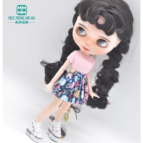 Blyth Doll Clothes fashion cheongsam Cartoon bib pants for Blyth Azone1/6 doll accessories