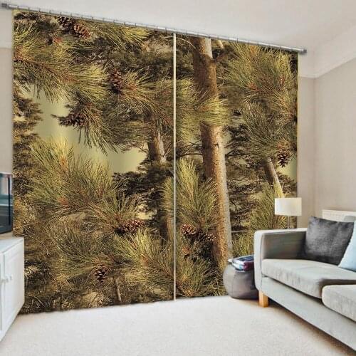 Luxury Blackout 3D Window Curtains For Living Room Bedroom forest curtains Decoration curtains