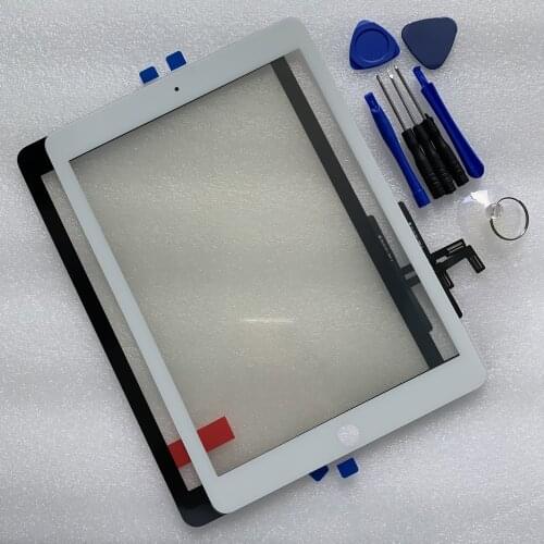 1Pcs With Home button (Original) Digitizer Touch Screen Outer Panel For iPad 9.7 (2017 Version) A1822 A1823 Front Glass Lens