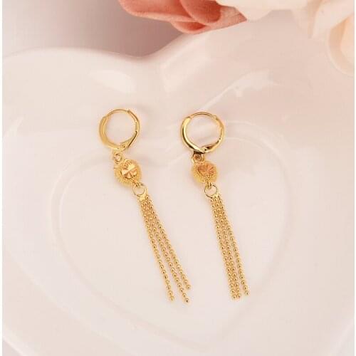 Gold Heart drop crown Earrings Women/Girl,Love Trendy fashion Jewelry for African/Arab/Middle Eastern kids children wedding gift