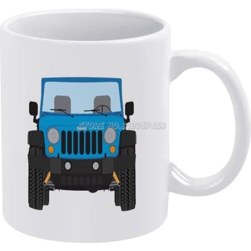 Blue ) Coffee Mugs 330ml Creative Travel Mug and Cup Office Drinkware Mugs Tazza 4x4 Road Explore Discover Adventure Outdoors