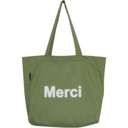 Merci canvas handbag female shoulder bag large capacity totes foldable trend wild simple shoulder bags Small woman handbags