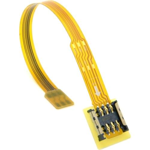 Chenyang Micro SIM Card to Nano SIM Kit Male to Female Extension Soft Flat FPC Cable Extender 10cm