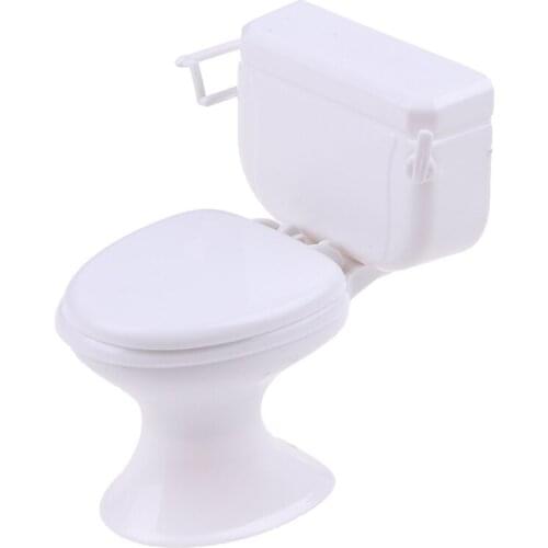 Vintage Bathroom Toilet Miniature Toys Dolls Accessories Baby Pretend Toys Dolls Dollhouse Furniture Accessories