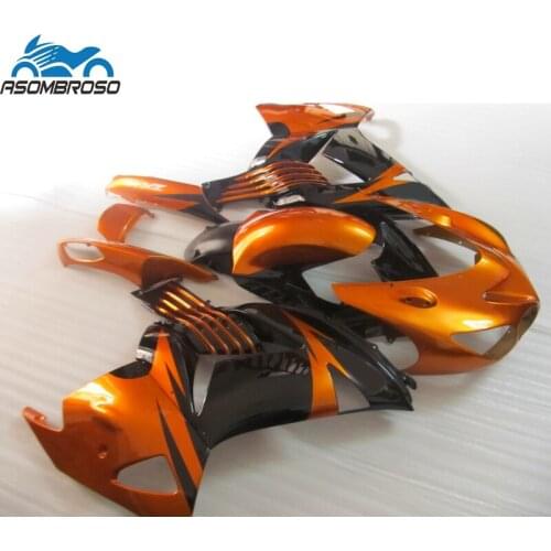 High Quality Injection Boldyworks for Kawasaki Ninja ZX14R fairing kit 2006-2008 orange black fairing set zx14r 06 07 08 GJ49