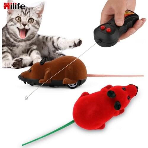Cat Funny Playing Toys Novelty Remote Control False Mouse Wireless RC Mice Cat Toys Simulated Electric Mouse
