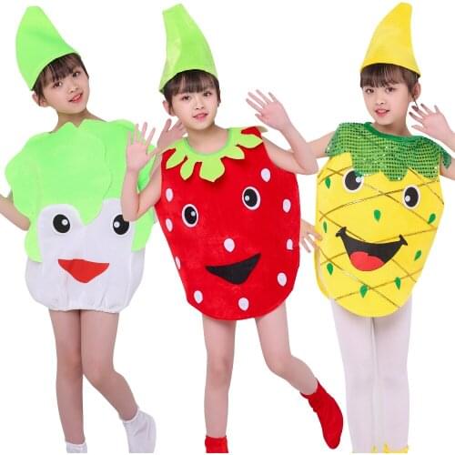 Funny Vegetable and Fruit Strawberry pineapple shoes hat Halloween Cosplay Party kids Fantasia Decoration Novelty Xmas Carnival
