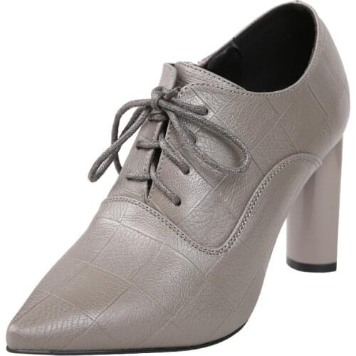 Martin Boots Female British Wind Pointed Sexy High Heels Thick With Booties Female Autumn And Winter 2019 New Lace Shoes