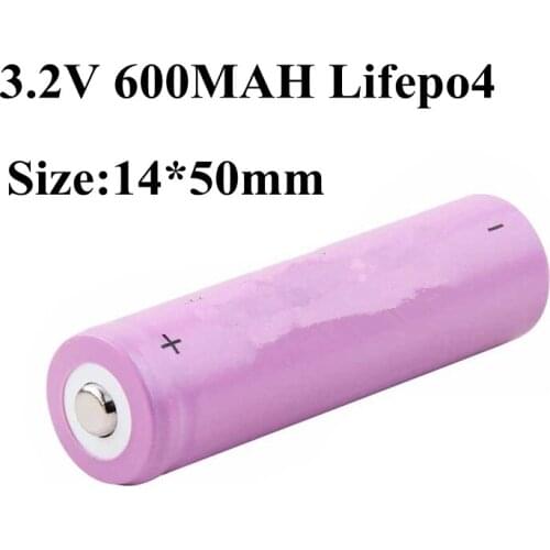 10pcs Brand Lifepo4 14500 3.2v 600mah Icr14500 Battery Pilas Rechargeable 14500 Bateria 14500 Aa for Flashlight Digital Camera