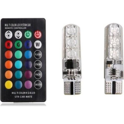 100set New Car Lights LED Bulbs With Remote Control Strobe Lamp Reading Lights Install the flashover light of the car