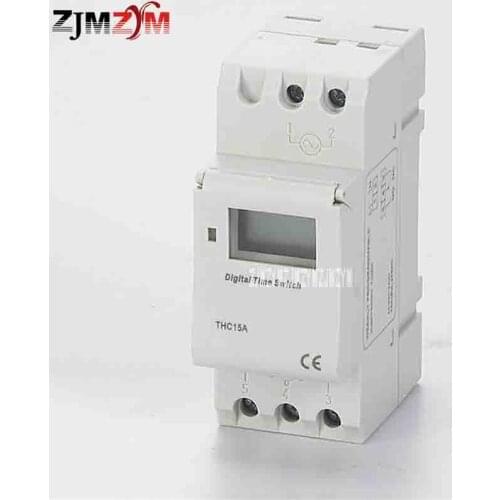 100pcs New High-quality THC-15A Microcomputer Control Switch Time Programmable Timer Time Switch Time Relay THC15A 220V/50-60Hz