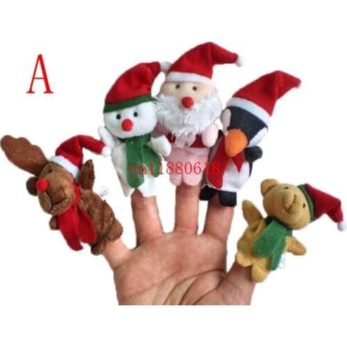 1000pcs/lot Free Shipping Christmas animal baby finger puppets children kid finger Puppet toys dolls
